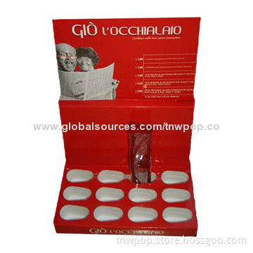 POP counter-top display, with hole can make product standup/strong/stable/eye-catching/customized